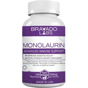 Suplementos Premium de Monolaurina, 700mg, 100 cápsulas - Bravado Labs