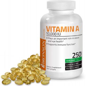 Vitamin A 10.000 UI, Bronson, 250 Cápsulas