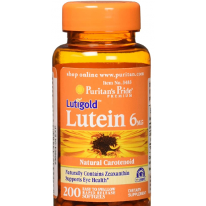 Luteína - Puritan's Pride - 6mg - 200 cápsulas
