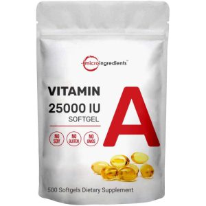 Vitamina A - 500 cápsulas - Vitaminas Imunológicas - Micro Ingredients
