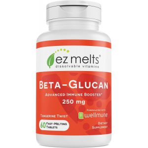 Beta-Glucano Sublingual, EZ Melts, 250 mg, 60 Comprimidos