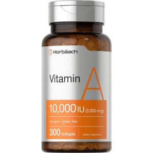 Vitamina A, Horbaach, 10000 UI, 300 Cápsulas