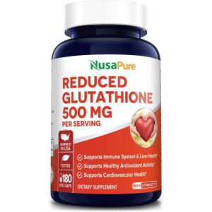 Glutationa Reduzida, 500 mg, 180 cápsulas vegetais - Nusa Pure