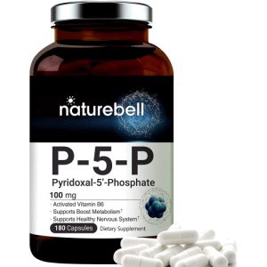 P5P Pyridoxal 5 Phosphate, Naturebell, 100mg, 180 Cápsulas