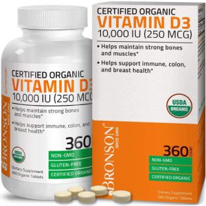 Vitamina D3 10.000 UI (250 mcg) - 360 tabletes