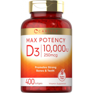 Vitamina D3 - Carlyle - 10.000 UI - 400 Cápsulas