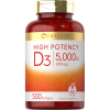 Vitamina D3 - Carlyle - 5.000 UI - 500 Cápsulas