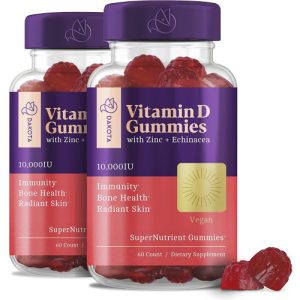 Vitamina D3 Gummies, Dakota, 10.000UI 60 cápsulas - 2 frascos