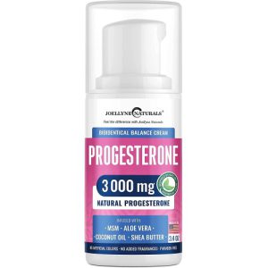 Creme de progesterona bioidêntico para alívio da menopausa - 3000 mg - Joellyne Naturals - 3.4oz