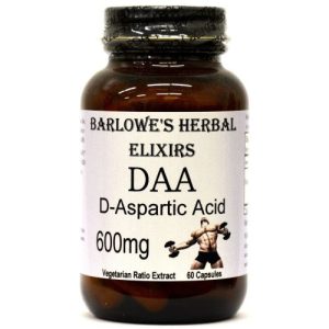 Ácido D-Aspártico 600mg - Barlowe's Herbal Elixirs - 60 cápsulas