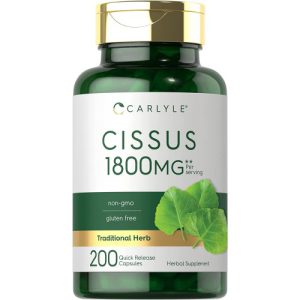 Cissus, Cissus Quadrangularis, Suplemento de Extrato de Ervas Tradicionais, Carlyle, 1800mg, 200 Cápsulas