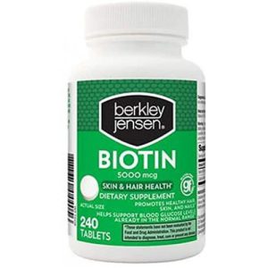 Biotina, Berkley Jensen, 5000mg, 240 Cápsulas