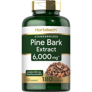Extrato de Casca de Pinheiro, Padronizado para conter 95% de proantocianidinas, Horbaach, 6000 mg, 180 Cápsulas