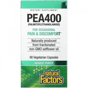 PEA400 - Natural Factors, 90 Cápsulas Vegetarianas