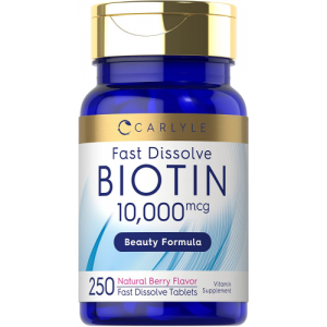 Biotina - Carlyle - 10.000mcg - 250 comprimidos de dissolução rápida