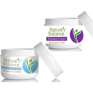 Creme de Estradiol Bio-Idêntico e Progesterona, Nature's Balance, 400 mg