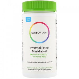 Mini-Tablet Petite Pré-Natal - Rainbow Light, 180 Mini Tabletes