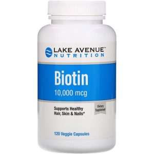 Biotina, Lake Avenue Nutrition, 10.000 mcg, 120 Veggie Capsules