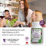 Multivitaminico Premium Projetado para Veganos e Vegetarianos, Um por dia, com B12 (Metilcobalamina), Veganly - 90 cápsu