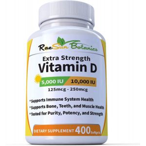Dose ajustável de vitamina D3 extra forte - 400 cápsulas em gel