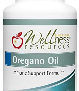 Cápsulas de óleo de orégano, Wellness Resources, 100mg por cápsula, 180 cápsulas
