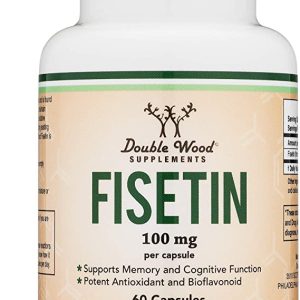 Cápsulas de Fisetina, Suplemento de Polifenóis Bioflavonoides Naturais Semelhante a Apigenina, Luteolina e Quercetina, Suporte ao Envelhecimento Senol