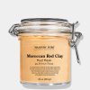 Máscara Facial de Argila Vermelha Marroquina Com Rosa Britânica, Majestic Pure, Natural Skin Care Mask para limpeza de poros e pele baça e sensível, C