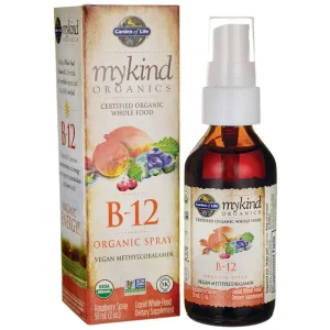 B-12 Spray de Framboesa Mykind Organics - Garden of Life - 58ml