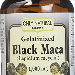 Maca Preta Gelatinizada - 1.000 mg - Only Natural - 60 Cápsulas