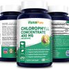 Chlorophyll Concentrate 400 mg -150 cápsulas vegetais (100% vegetariano e sem glúten) – Nusa Pure