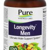 Fórmula da Longevidade para Homens, Anti-Aging, Pure Essence, 120 comprimidos