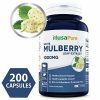 White Mulberry Leaf 2500mg - 200 cápsulas Vegetarianas (100% Vegetariana, Não-OGM e sem glúten) - Nusa Pure