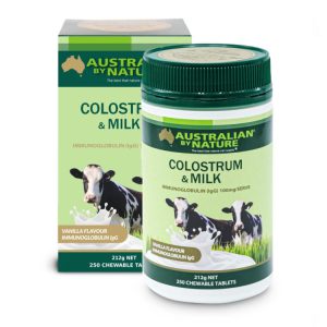 Colostro & Leite - Australian by Nature 250 pastilhas mastigáveis