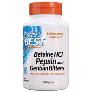 Betaina HCl Pepsina & Gentian Bitters - Dr. Best- 120 cápsulas