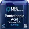 Ácido Pantotenico(Vitamina B5) - Life Extension - 500 mg - 100 Caps