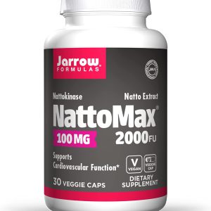 Nattokinase NattoMax, Suporta a função cardiovascular e a saúde do coração, 100 mg, Jarrow Formulas, 30 cápsulas