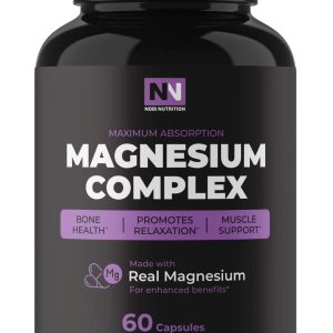 Complexo Citrato de Magnésio de Alta Absorção 500mg Citrato e Óxido de Magnésio - Suporta Sono Calmo, Alívio de Cãibras Musculares, Recuperação Muscular, Dentes e Ossos Saudáveis, Não-GMO - 60 Cápsulas Vegetais