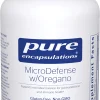 MicroDefense com Orégano - Suporte para Função e Equilíbrio do Trato Gastrointestinal Saudável - Pure Encapsulations - 90 Cápsulas