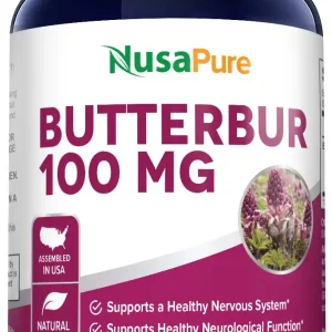 Butterbur, Nusa Pure, 100mg 200 Veggie Caps