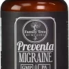 Preventa Migraine, alivio de dores de cabeça crônicas, com Raiz de Butterbur livre de PA, Magnésio, Riboflavina (B2) e Feverfew, Family Tree Remedies, 60 capsulas