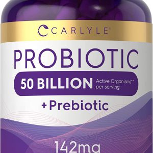 Probiótico com Prebióticos, 50 Bilhões de Organismos Ativos, Carlyle, 120 Cápsulas