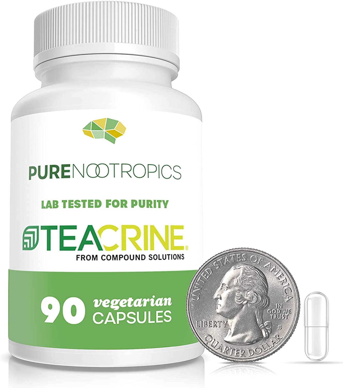 Teacrina (TeaCrine®) - Pure Nootropics - 90 cápsulas vegetarianas