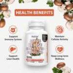 AHCC, hexose ativa com alfaglucano e beta-glucano, PinkTribe, alta dose 500 mg , 60 cápsulas vegetais