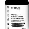 Glucosamina com Condroitina, 365 cápsulas, MSM, Boswellia Serrata e Quercetina, Anti-inflamatório natural que reduz a dor e a inflamação nas articulações e fortalece os ossos e a cartilagem, HiVital