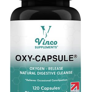 Oxy-Capsule, Alívio dos gases, alívio do inchaço, alívio da constipação, Limpador intestinal para adultos, Vinco Supplements, 120 cápsulas