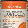 Probiótico (para homens e mulheres) Max Probiotics | Cápsula de liberação prolongada, 450 bilhões de CFUs com 15 cepas altamente eficazes, estável na prateleira, NatureWise, 60 cápsulas