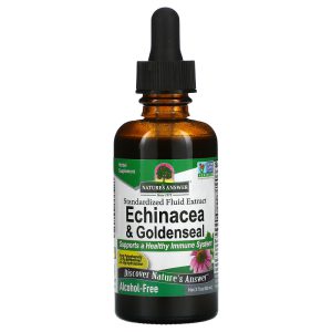 Equinacea e Hydrastis Canadensis, Livre de Álcool, Nature's Answer, 1000 mg, 2 fl oz (60 ml)