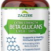 Beta Glucan, Alta Potencia, 1,3/1,6 100% de glucan, Zazzee, 1000 mg por dose, 90 cápsulas veganas