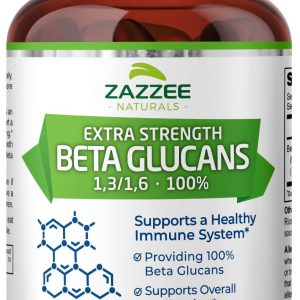 Beta Glucan, Alta Potencia, 1,3/1,6 100% de glucan, Zazzee, 1000 mg por dose, 90 cápsulas veganas