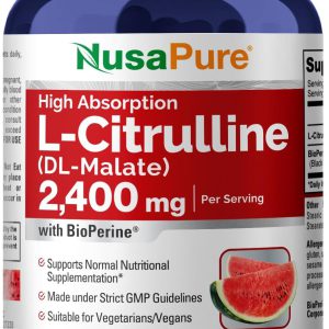 L-Citrulline, Nusa Pure, 2400 mg, 200 comprimidos